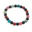 Bratara din Agat colorat si Onix mate 8mm, pe elastic, 19cm