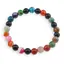 Bratara din Agate colorate si Onix 8mm, pe elastic, 19cm