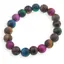 Bratara din Ochi de tigru colorat mat 10mm, pe elastic, 19cm