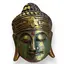 Decoratiune din lemn Capul lui Buddha cu accente aurii