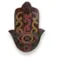 Decoratiune din lemn Hamsa cu model ochi protector colorat