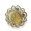 Decoratiune din lemn sculptat cu Ying Yang auriu