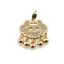 Pandantiv Feng Shui din metal auriu lacat pentru prosperitate, 25mm