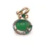 Pandantiv Feng Shui din metal auriu sac de bani cu zirconii, 25mm