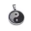 Pandantiv Feng Shui Ying Yang argintiu, 25mm