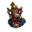 Statueta  Ganesha rosu cu albastru