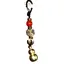 Amuleta breloc feng shui wu lou argintiu