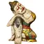 Statueta din lemn buddha in sezut, mediu