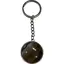Breloc Ochi de tigru piatra rotunda cu montura, 32mm