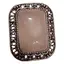 Brosa dreptunghiulara cu Cuart roz, 40x30mm