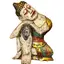 Statueta din lemn buddha in sezut, mediu