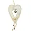 Decoratiune din lemn inima perforata cu accesoriu din metal inima