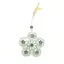 Decoratiune din metal floare alba cu verde