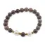 Bratara pe elastic Perle de cultura, bumbi aurii si Jasp policrom sfere 8mm