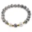 Bratara pe elastic Perle de cultura, bumbi aurii si Jasp sesame sfere 8mm