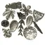 Brosa din cupru argintat, diverse modele 3-5cm