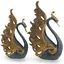Statueta Feng Shui set doi pauni aurii, simbol al frumusetii si integritatii, al puterii si divinitatii