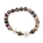 Bratara pe elastic Perle de cultura, bumbi aurii si Jasp zebra sfere 8mm
