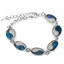 Bratara Scoica Abalone model Ying Yang oval cu montura argintie