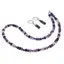 Set Cercei cu agatatoare si Colier din Agat mov discuri fatetate 6mm si sfere fatetate 4mm