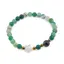 Bratara Agat verde sfere 6mm, Larvikit 8mm si steluta din Sidef 10mm cu bumbi aurii