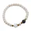 Bratara Coral sfere 6mm, Larvikit 8mm si steluta din Sidef 10mm cu bumbi aurii