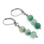Cercei cu agatatoare Agat verde sfere, 6mm