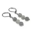 Cercei cu agatatoare Cuart gri sfere, 6mm