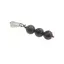 Pandantiv Obsidian fulg de nea maro sfere, 6-7mm