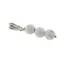 Pandantiv Roca vulcanica alba sfere, 6mm