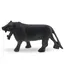 Figurina leu vintage din lemn sculptat manual, model realist, 20cm