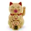 Pisica norocoasa Maneki Neko galbena cu pui, 11cm