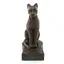 Statueta pisica egipteana vintage din rasina, finisaj bronz antichizat, 13cm