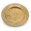 Farfurie decorativa vintage din alama gravata, peisaj egiptean, 12cm