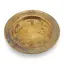 Farfurie decorativa vintage din alama gravata, scena cu camila si palmieri, 12cm