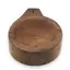 Bol rotund vintage din lemn sculptat manual, finisaj rustic deschis, 16cm
