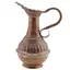 Carafa vintage din cupru cu gat decorat si maner curbat, 21cm