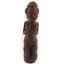 Statueta africana vintage din lemn sculptat manual, femeie in picioare, 20cm