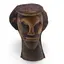 Bust vintage din lemn sculptat manual, model masculin, 17cm