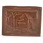 Tablou vintage din cupru, peisaj rustic in relief, 30cm