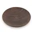 Farfurie rotunda vintage din lemn sculptat manual, finisaj rustic inchis, 10cm
