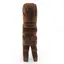 Statueta vintage din lemn sculptat manual, figurina mare stilizata cu detalii tribale, 21cm