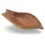 Bol decorativ vintage din lemn sculptat manual, forma de frunza, 15cm