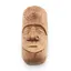 Masca africana vintage din lemn sculptat manual, model deschis la culoare, 12cm