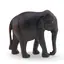 Figurina vintage din lemn sculptat manual, elefant cu finisaj inchis, 12cm