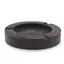 Scrumiera vintage din lemn sculptat manual, model plat cu margini late, 11cm