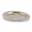 Farfurie rotunda vintage din metal argintiu, finisaj mat, 11cm