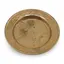 Farfurie decorativa vintage din alama gravata, scena cu calaret si camila, 12cm