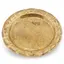 Tava rotunda din alama vintage, model auriu cu margine decorata, 11cm