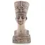 Bust Nefertiti vintage, model bej cu inscriptii egiptene, 17cm